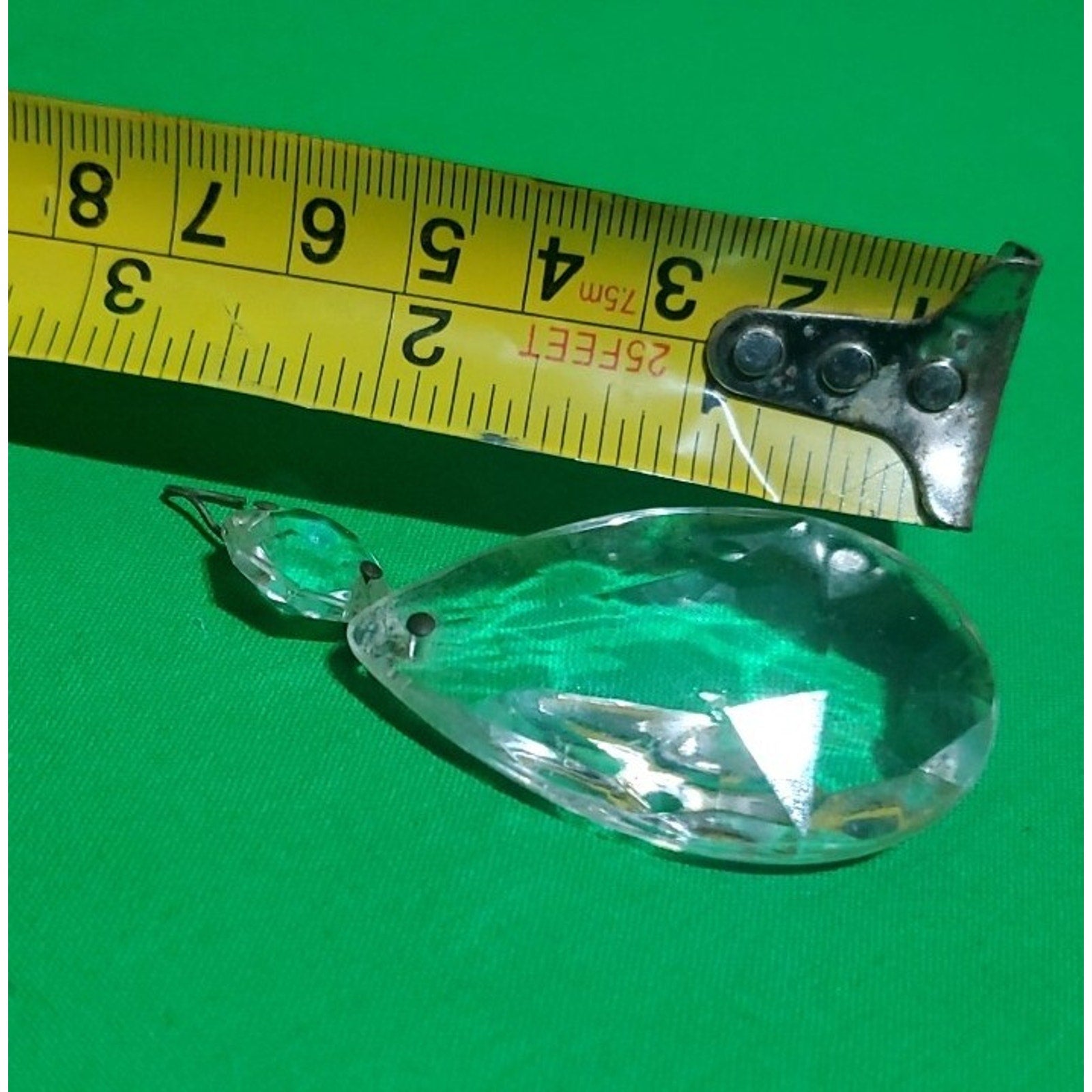 Vintage Antique Chandelier TearDrop Crystal Clear Hanging Prism Part