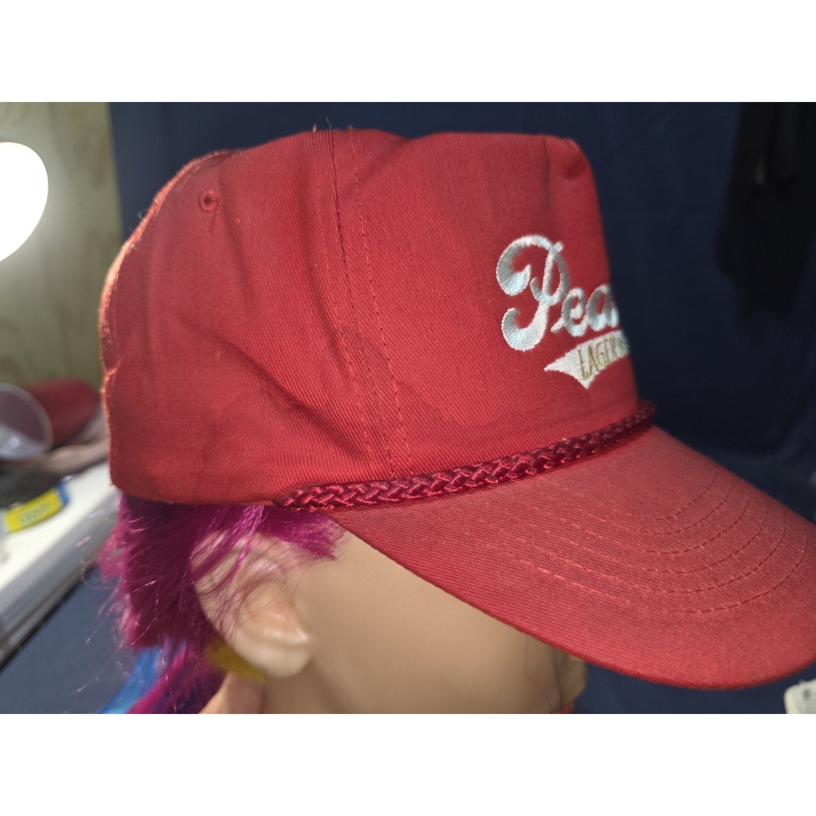 Vintage Pearl Lager Beer Red Rope Snapback Hat - KC Brand