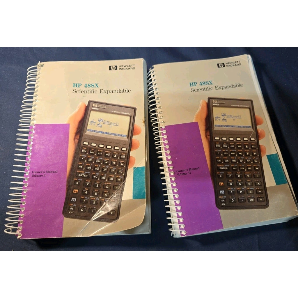 HP 48SX Scientific Expandable Owner's Manual Vol. I & Vol. 2 4th Edition 1990