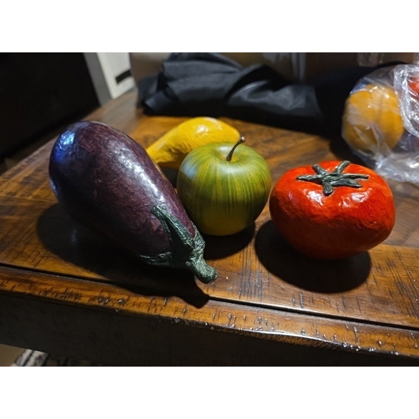 Vintage Paper Mache Fruit & Veggie Lot (10pc) – Hand-Painted Folk Art Decor