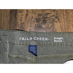 Lot of 2 Falls Creek Pants Mens Size 34x30 Stretch Chino Pants Straight Khaki