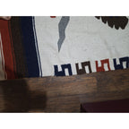 VTG Mexican Serape Saltillo Woven Blanket 80x48 Thunderbird with Snake Free Ship