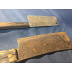 Vintage Wood Handle Meat Cleavers Blacksmith Lot of 2 For Parts Or Repair