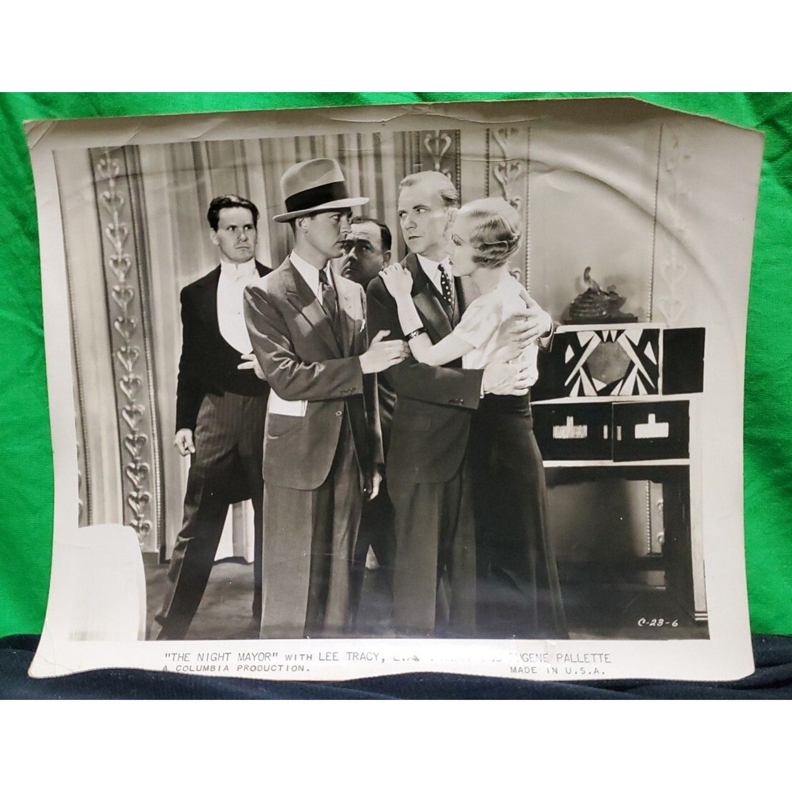 VNTG Orignal 1932 Press Release Photo The Night Mayor - A Columbia Production