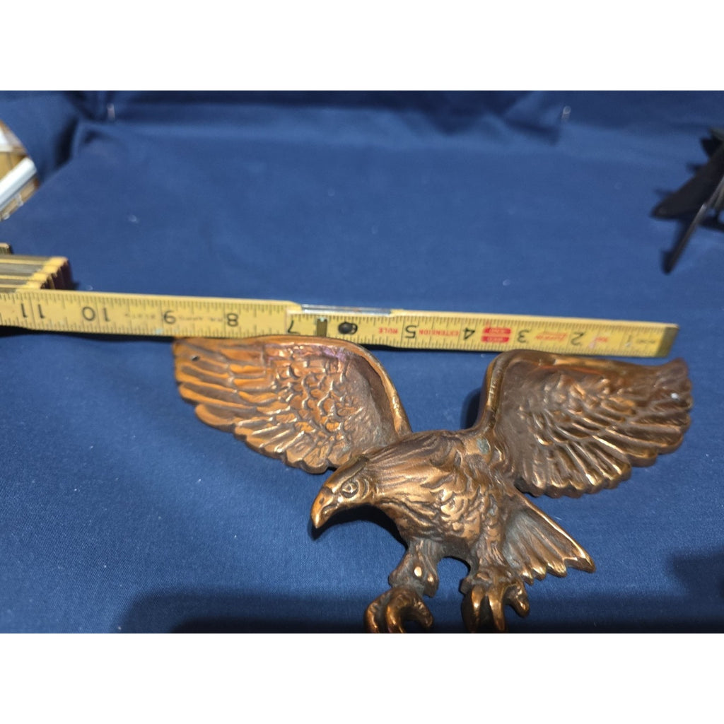 Vtg Eagle Wall Plaque Mount Vernon VA Cast Copper Finish Americana Souvenir 9"