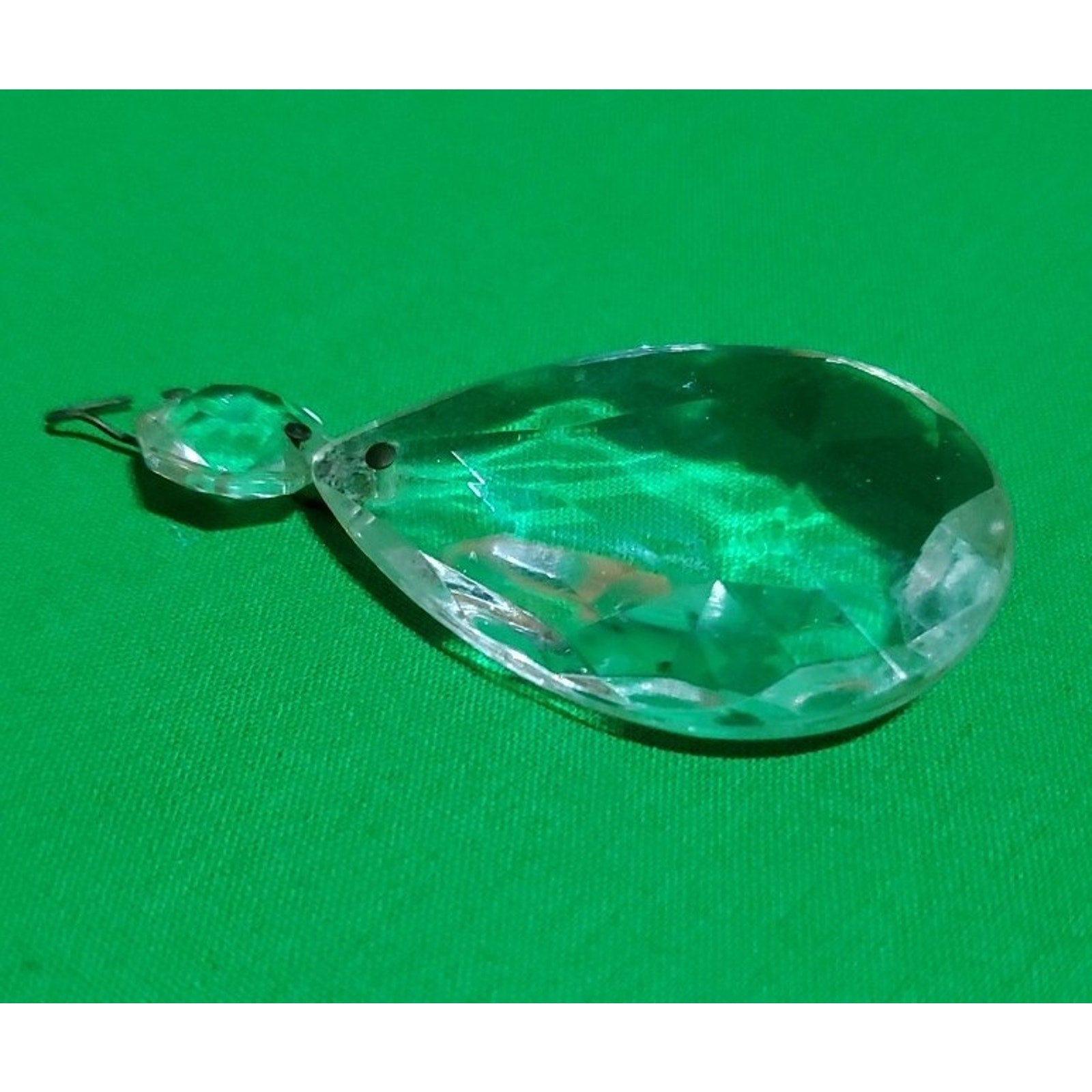 Vintage Antique Chandelier TearDrop Crystal Clear Hanging Prism Part