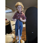 Norman Rockwell The Prom Doll 1988 Curtis Porcelain 17” w/ Dress Stand Mirror
