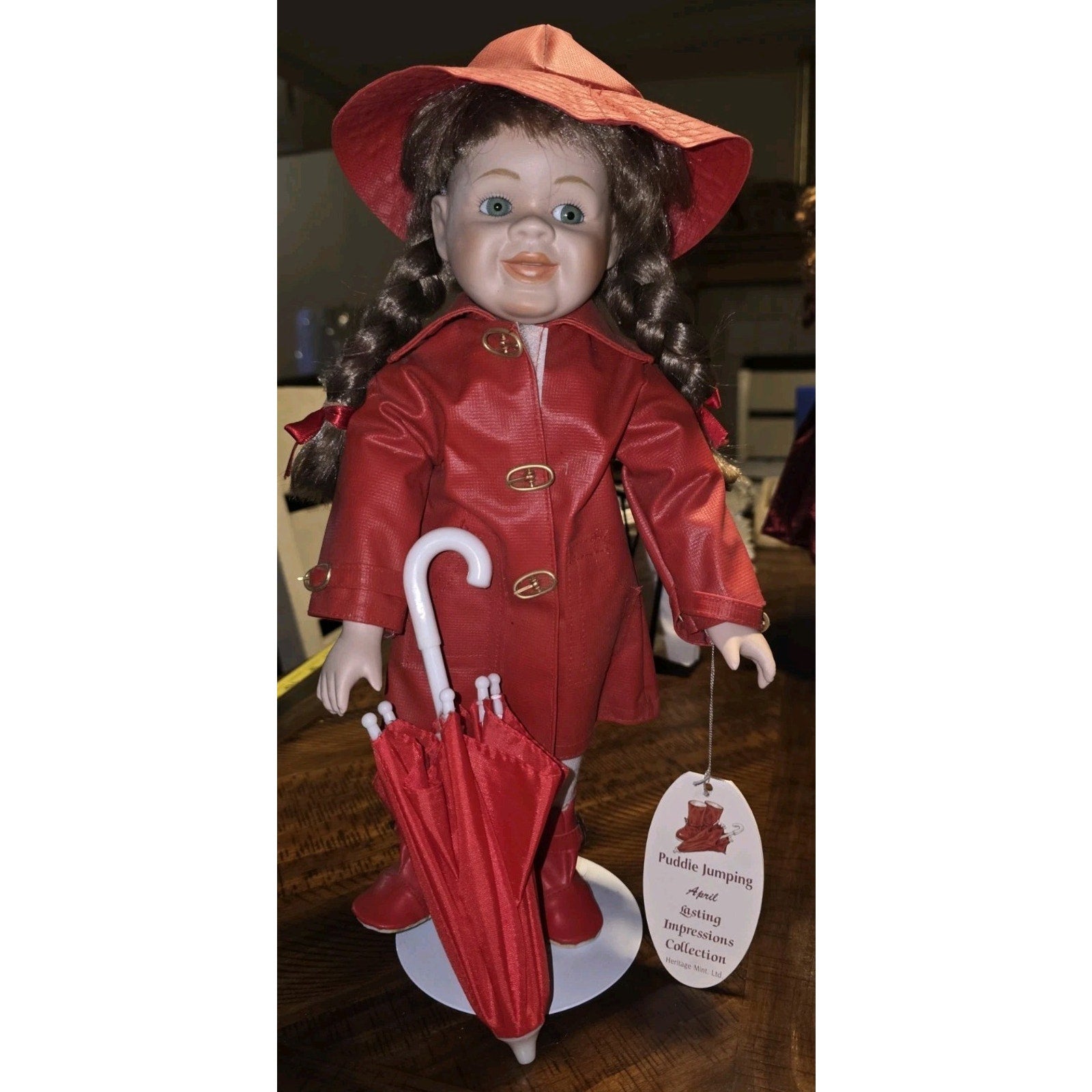Vintage 1994 Heritage Mint Lasting Impressions Doll Collectible 16" Puddle Jump