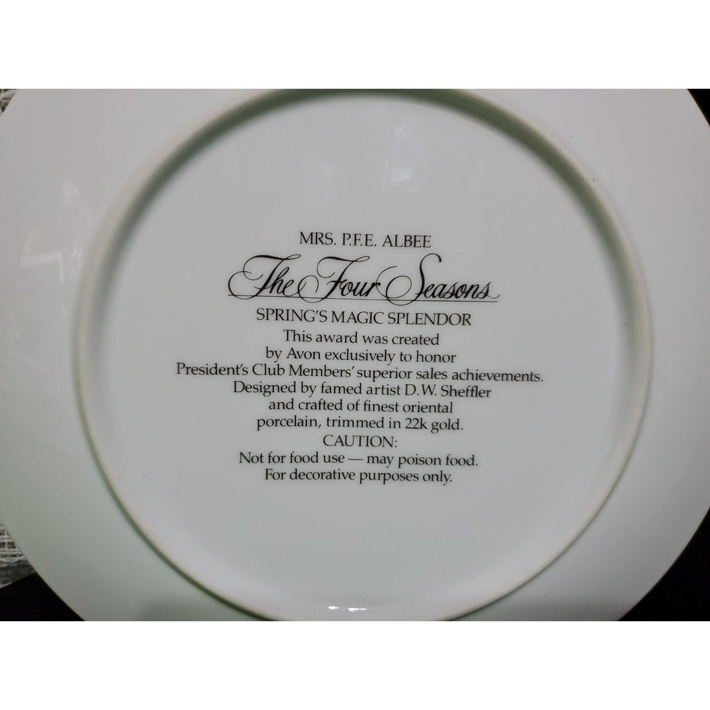 Mrs P.F. E. Albee Portrait Plate The Four Seasons Majesty of Winter art Sheffler
