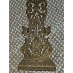 Antique French Style Cast Iron Cross Virgin Mary Lg Ornate Garden Church 42"X25"