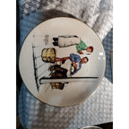 Norman Rockwell Plate " Summer -Swatter's Rights" Vintage W/ Box