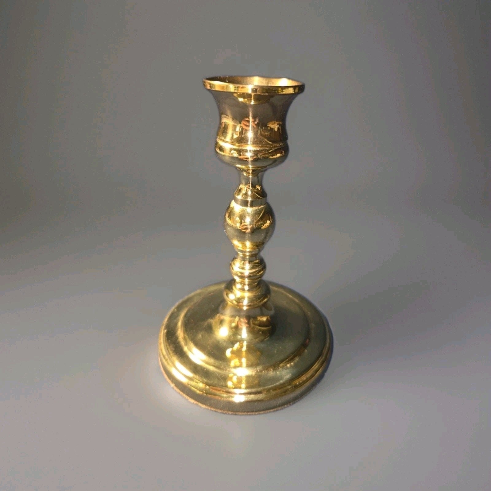 Baldwin Brass Candlestick Holder 4.75” Tall Forged In America Free Ship