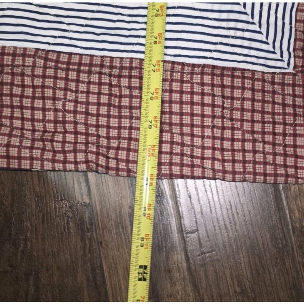 Vintage Texas Lone Star Quilt & Pillow Shams Set | Handmade Patchwork 96x80