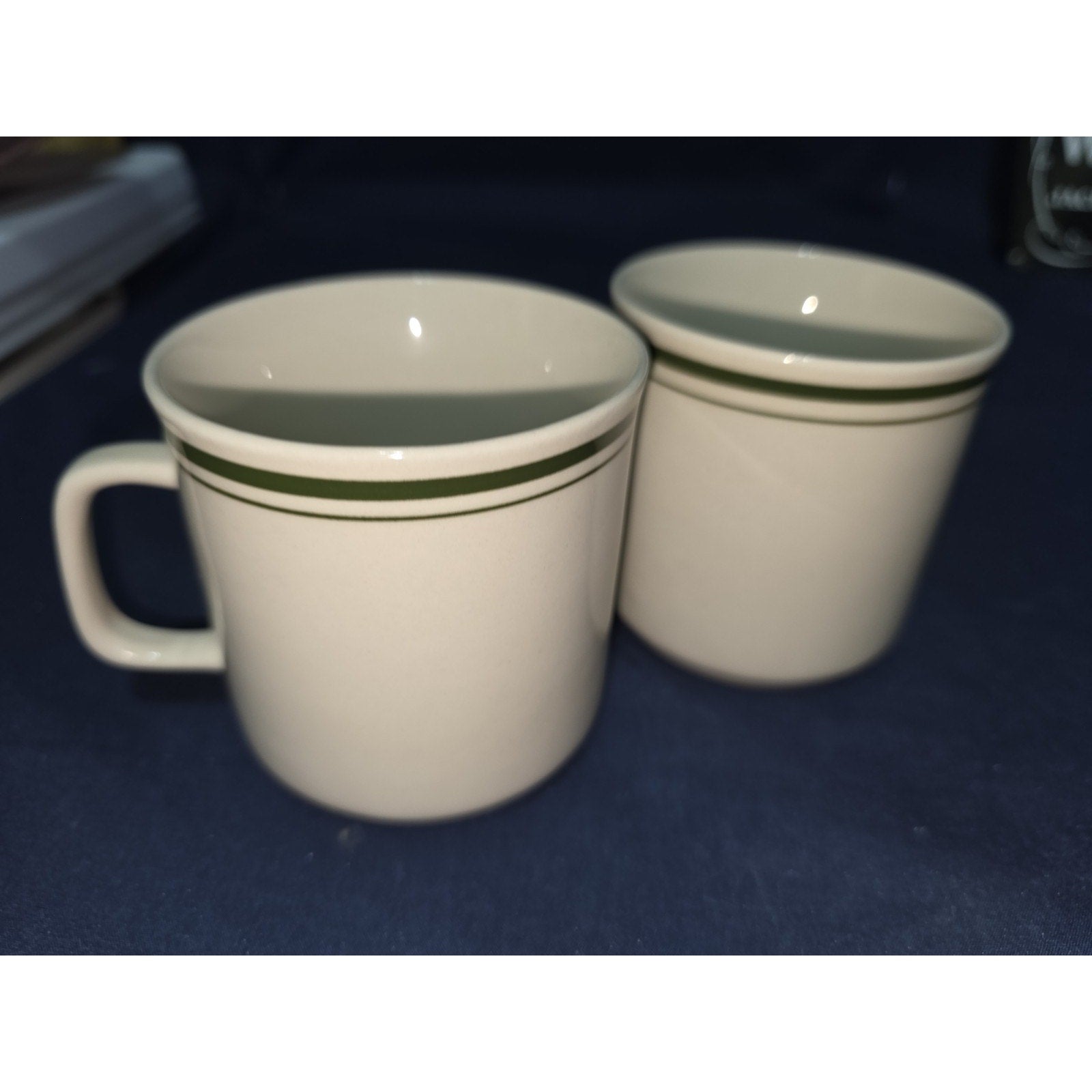 Vintage Christmas tree stoneware mugs Set Of 4 Holiday Mugs