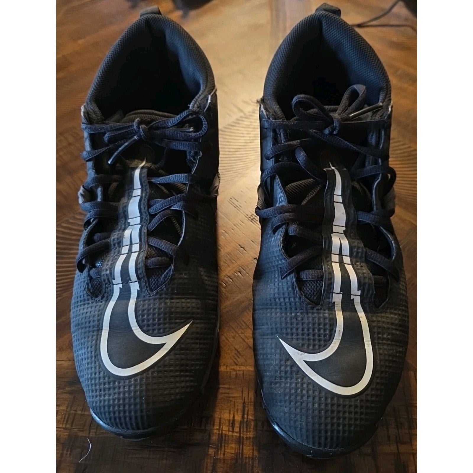 Nike Alpha Menace 3 Shark Football Cleats Black Grey CV0582-010 Men’s Size 10