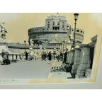 Castel Sant'Angelo Castle of St Angelo Rome Original 9X13 Signed Matted 1960s