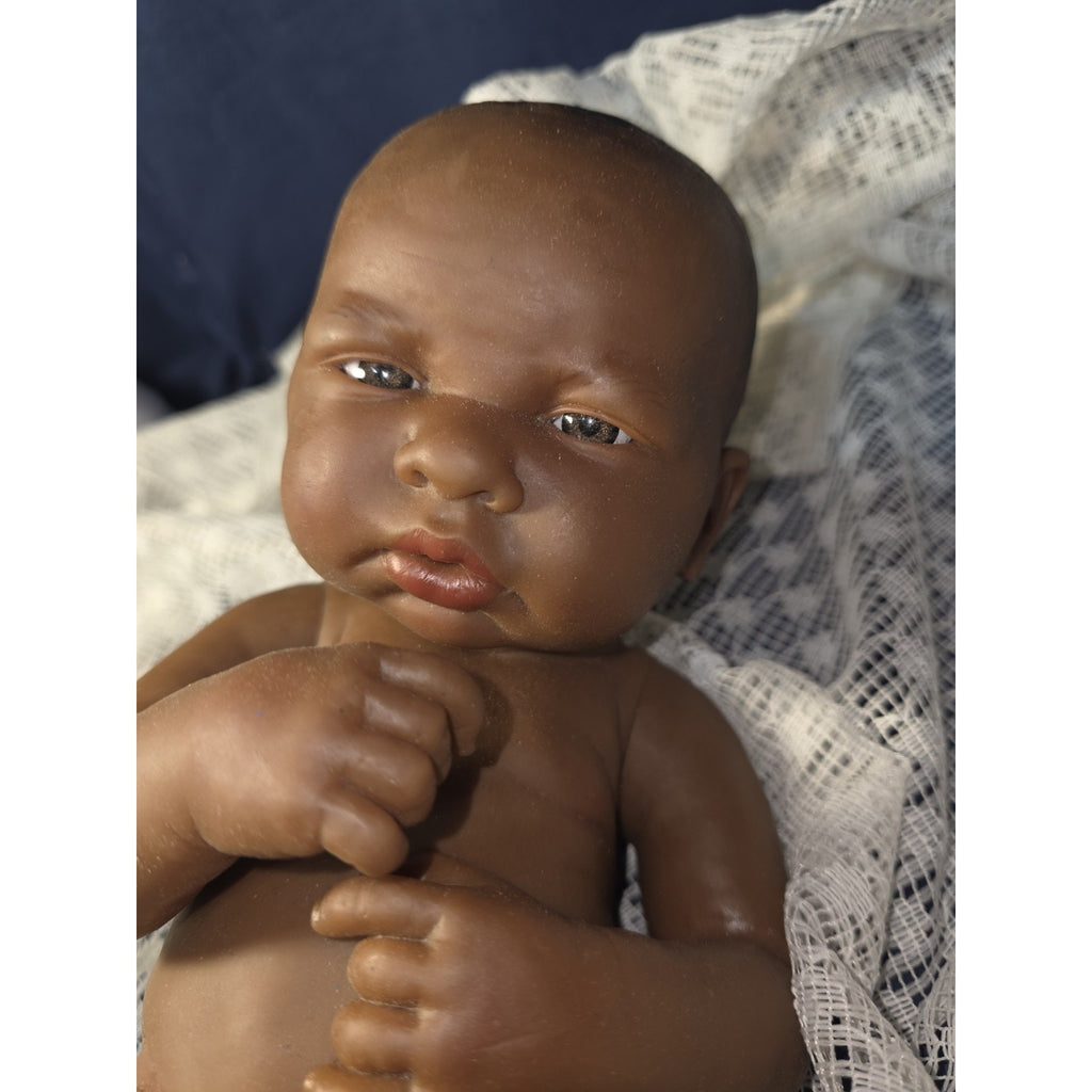 Berenguer 23-06 Newborn African American Girl Lifelike Baby Doll 14”