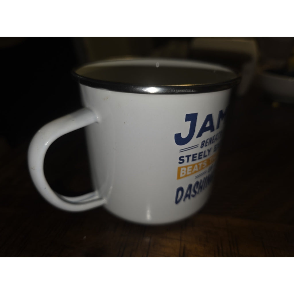 History & Heraldry Personalized Tin Mugs "James"