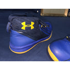 Under Armour Kids Blue Yellow Basketball Shoes Sneakers Size 3Y