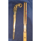 Vintage Brass Fox / English Country Style Letter Opener Desk Accessory 8"
