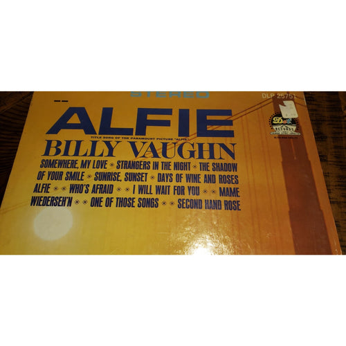 Billy Vaughn Alfie 1966 Dot DLP 25751 Stereo Easy Listening 33rpm Vinyl LP VG+