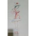 Original Art Colored Pencil Ske Woman Santa Artist Unknown. 18x24