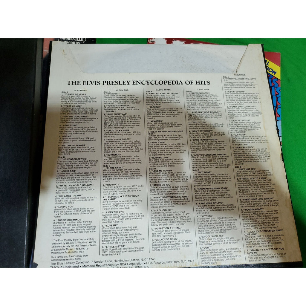 VTG "Elvis" The Elvis Presley Story 5 LP Vinyl Record Box Set RCA DML5-0263