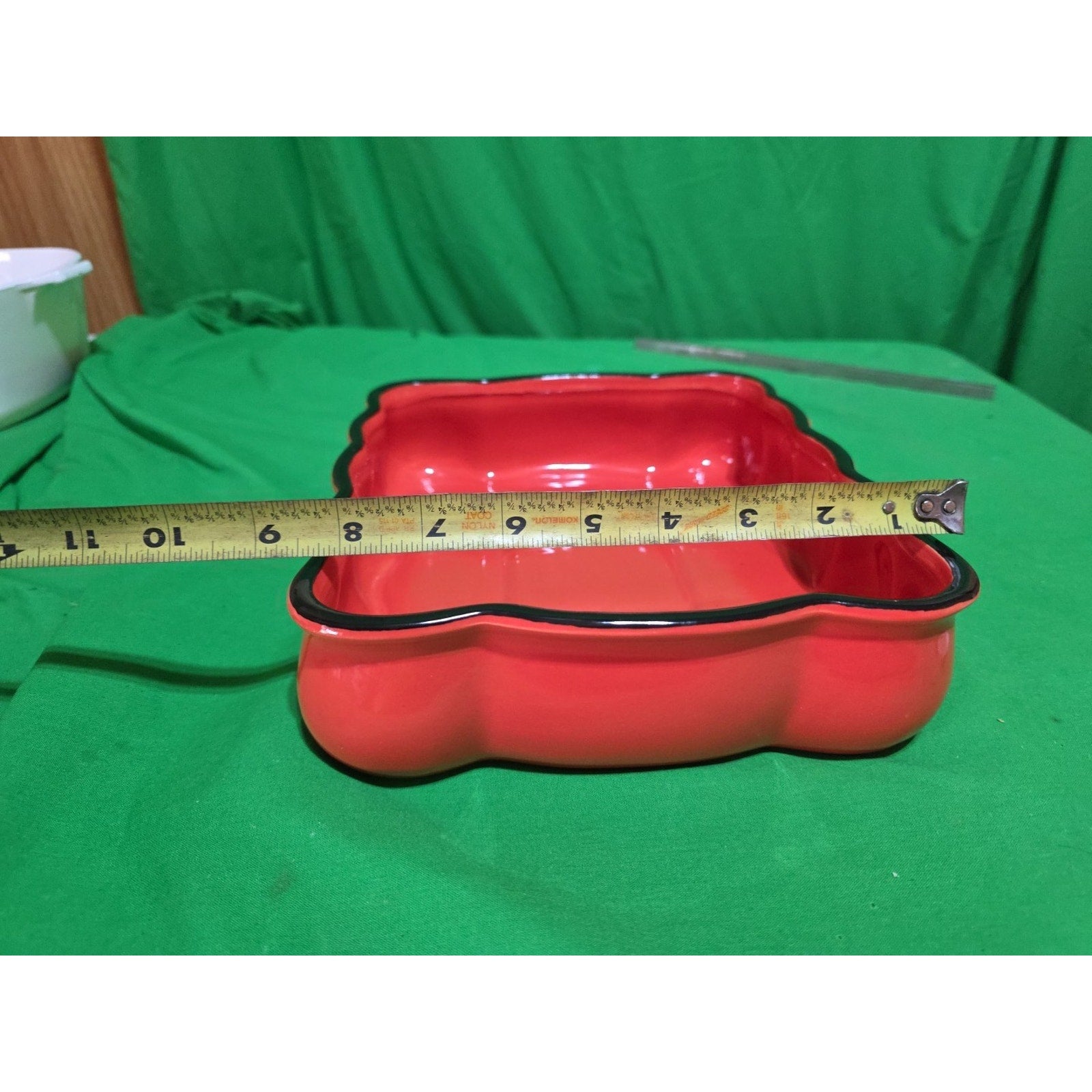 Stoneware Baking Dish Couchatta Casino Resorts Burnt Orange With Black Rim