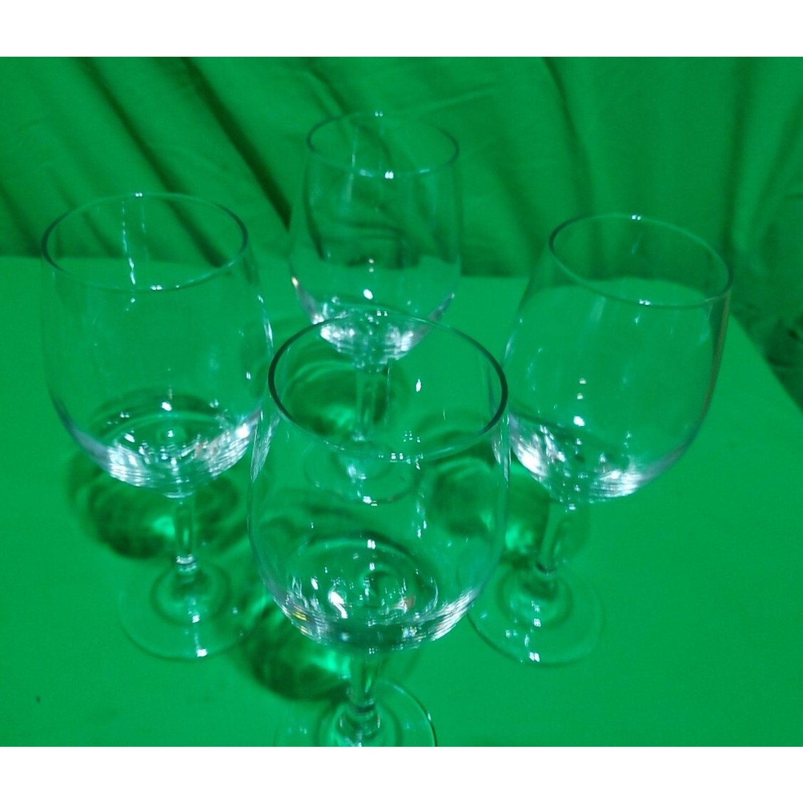 Wine Glasses Set Of 4 Crystal Clear Gobblet 8.5 tall
