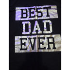 Men's Black 'Best Dad Ever' T-Shirt *PLACE * Sz XL Free Ship