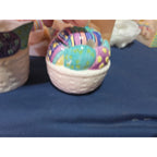 Vtg Spring Easter Sugar & Creamer Set of Two Easter Patade