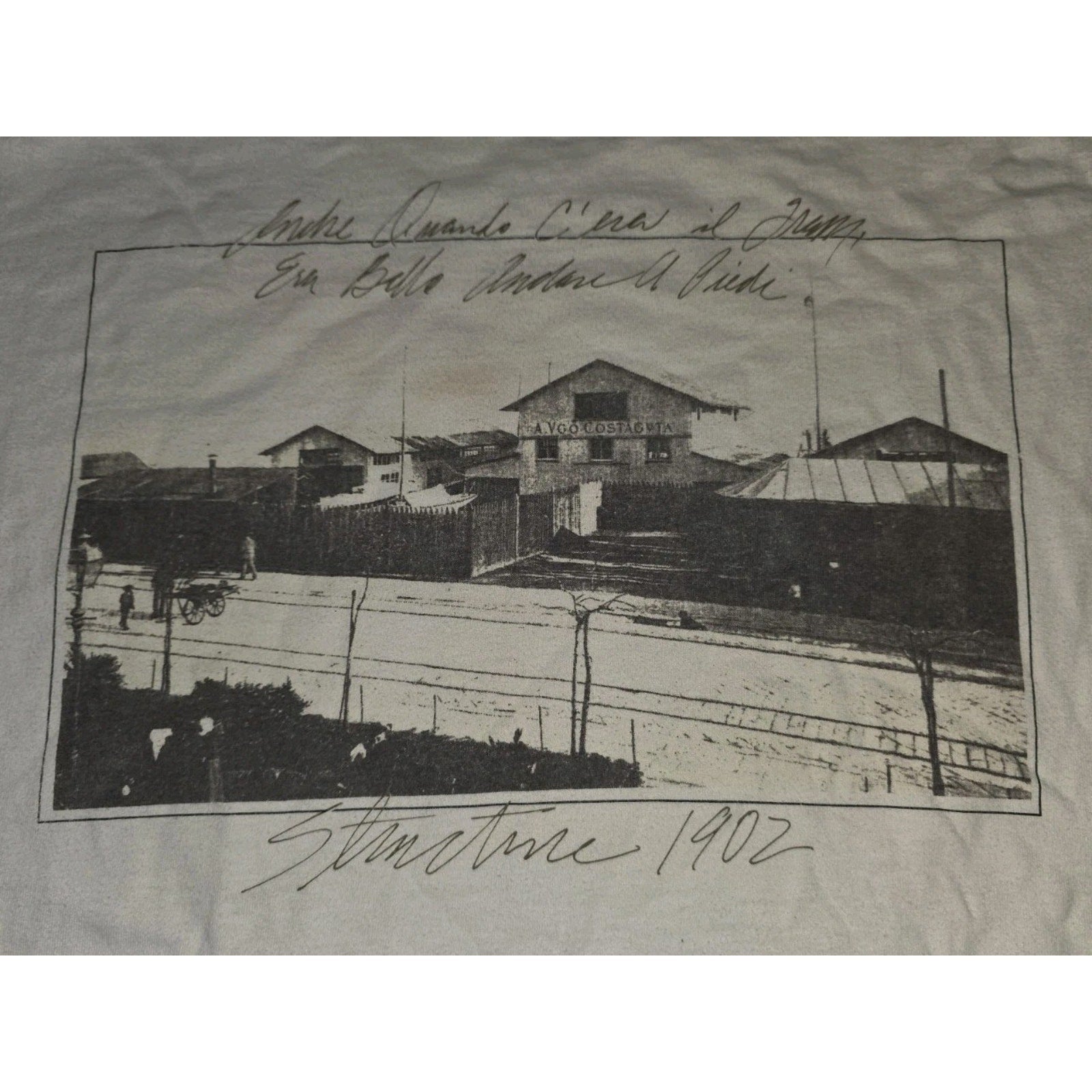 Vintage 90s Structure T Shirt Medium Men's 1995 Architecture Made in USA