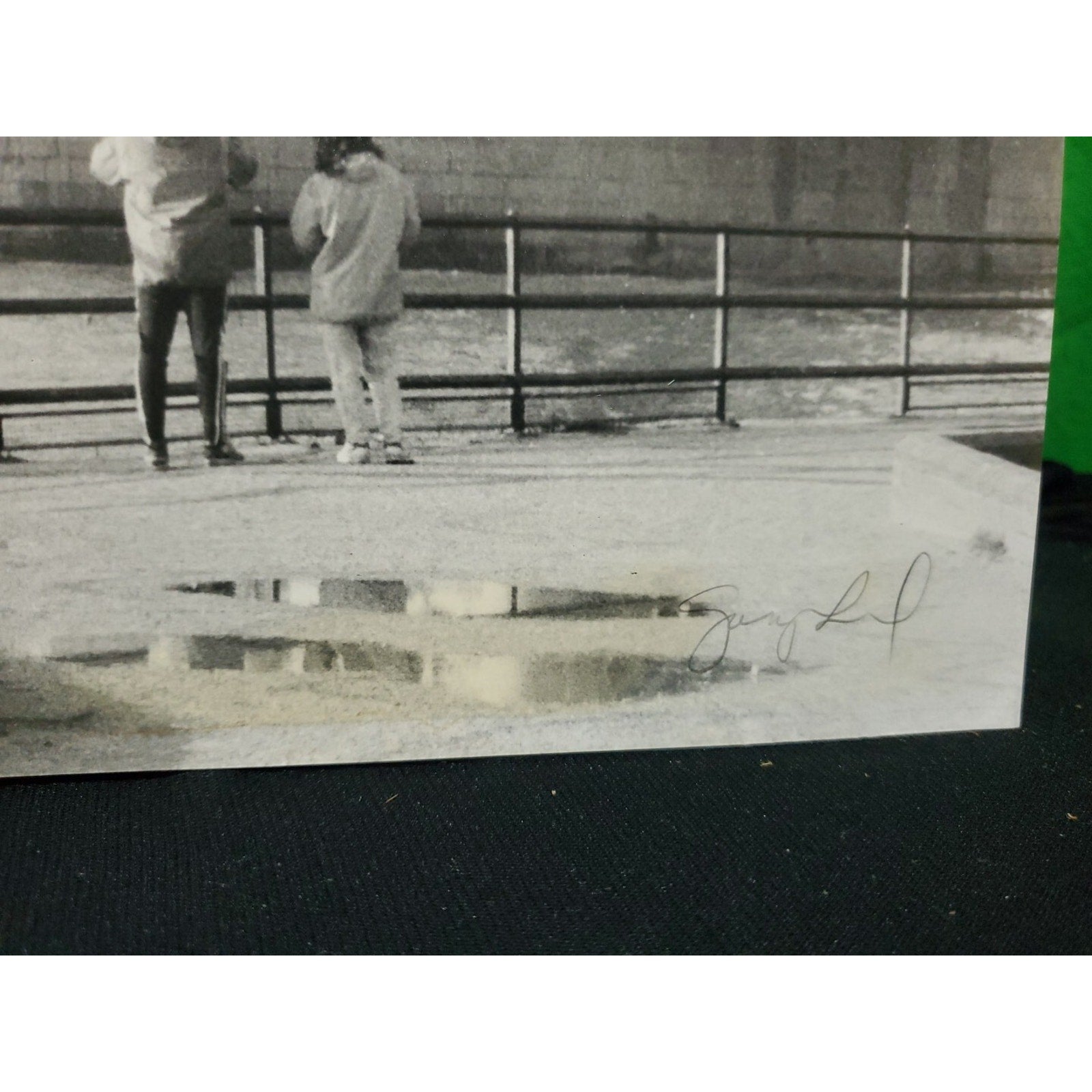 Vintage London Bridge UK Print On Mat Board Collectible 1960s Signed 16X20