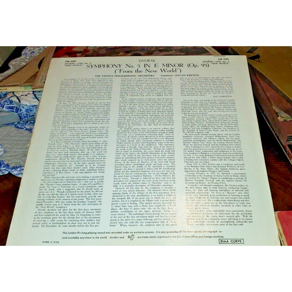 DVORAK SYMPHONY # 5 NEW WORLD VIENNA PHILHARMONIC CLASSICAL RECORD ALBUM CM9295