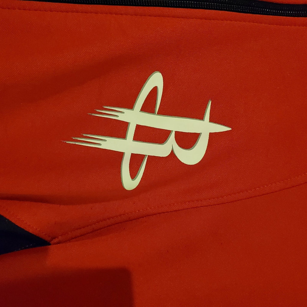 Houston Rockets Basketball Men's NBA Zip Up Hoodie Sweatshirt Warm Up small Red, pull string missing at hoodie