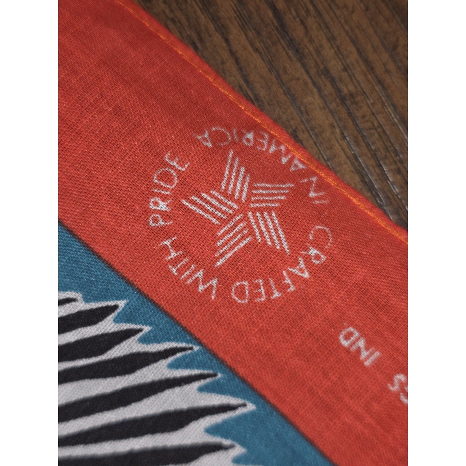 Vintage Lot of 2 1970s Springs Industries Native American Bandana 21"x21.5" USA