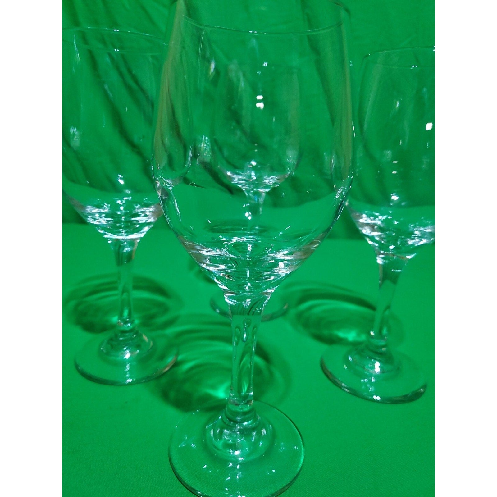 Wine Glasses Set Of 4 Crystal Clear Gobblet 8.5 tall