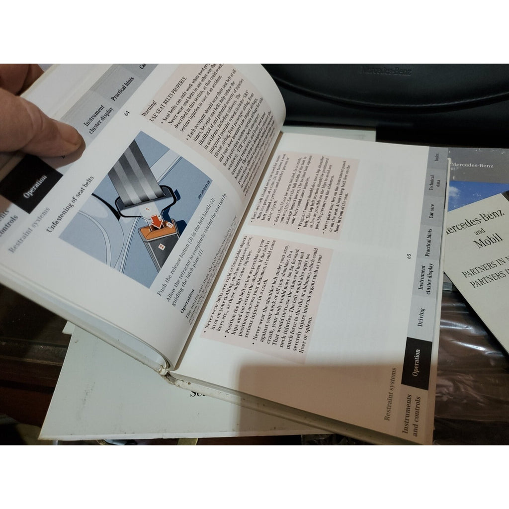 2001 E-Class Mercedes-Benz Owner's Manual Book Case Black GENUINE OEM All Books