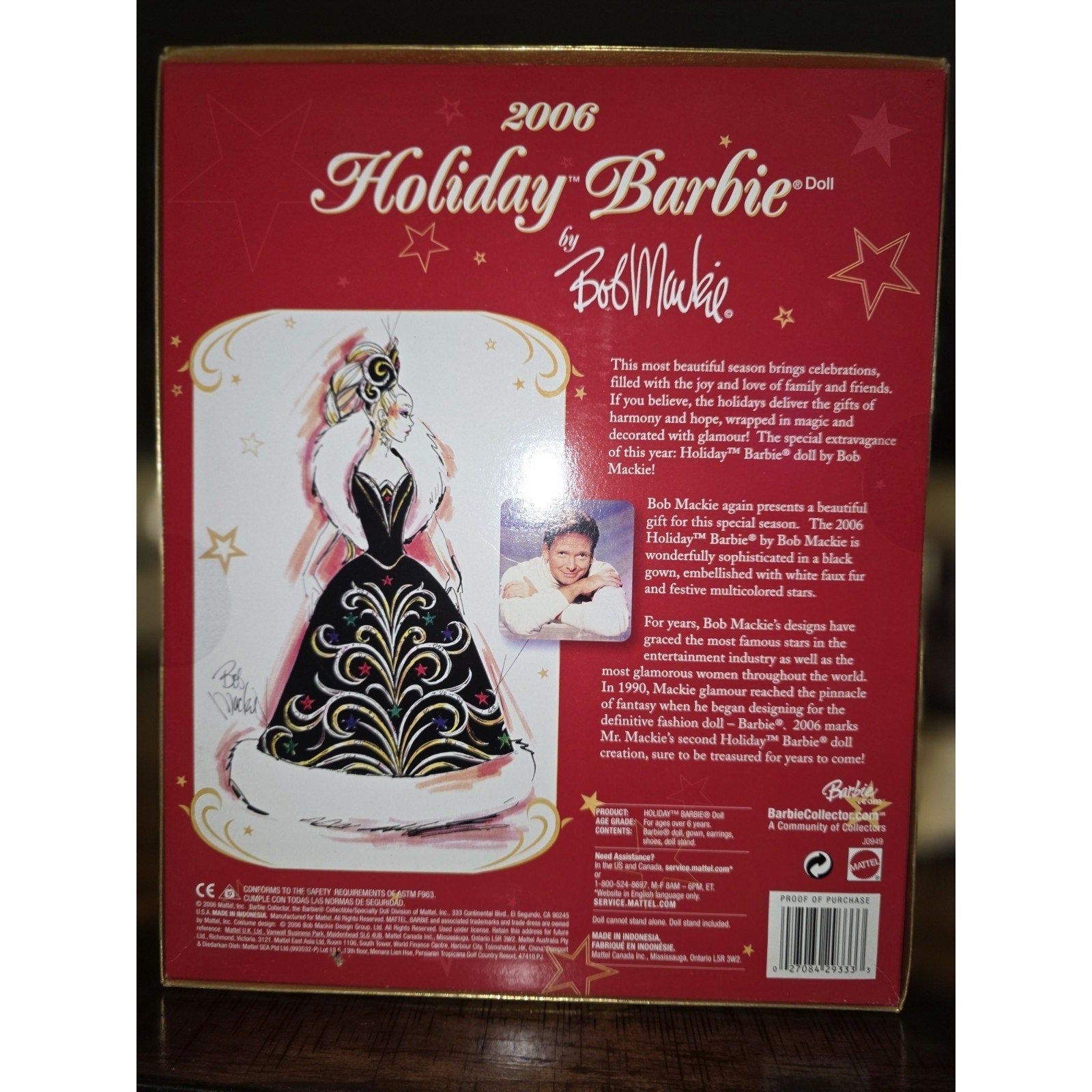 Holiday Barbie 2006 Bob Mackie Collector Edition New In Box Mattel