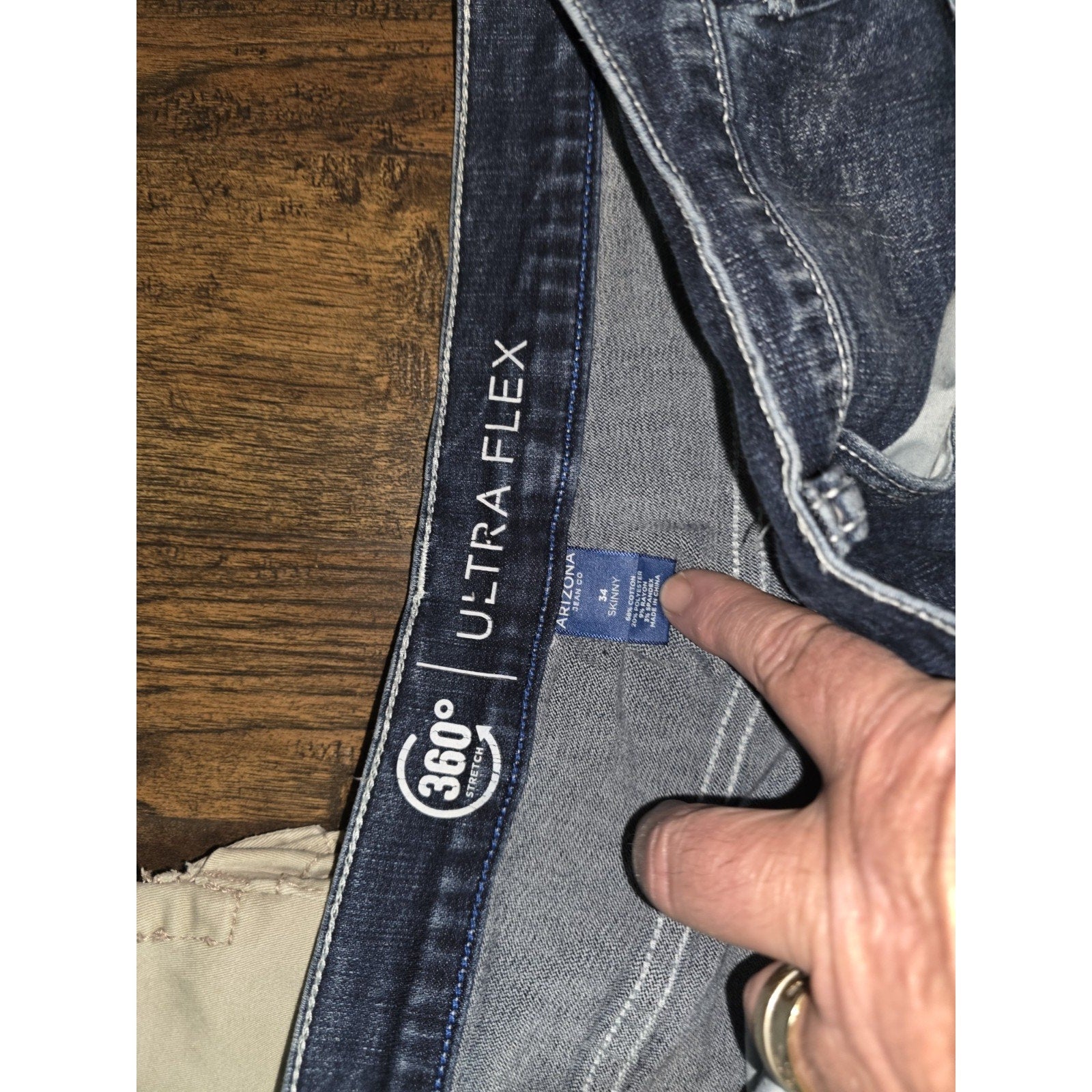 Lot of 3 Men's Pants Size 34x30 - Arizona Skinny, Blue Mountain & Unionbay