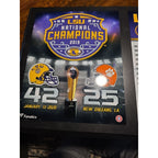 LSU 2019 National Champions Plaque - 15-0 Undefeated Season Schedule