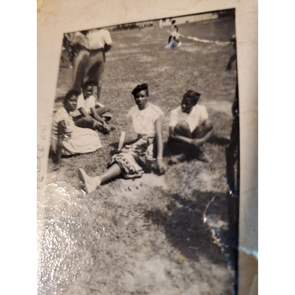 Vintage/Antique Photo/Snapshot African American Young Women 1950's Sitting
