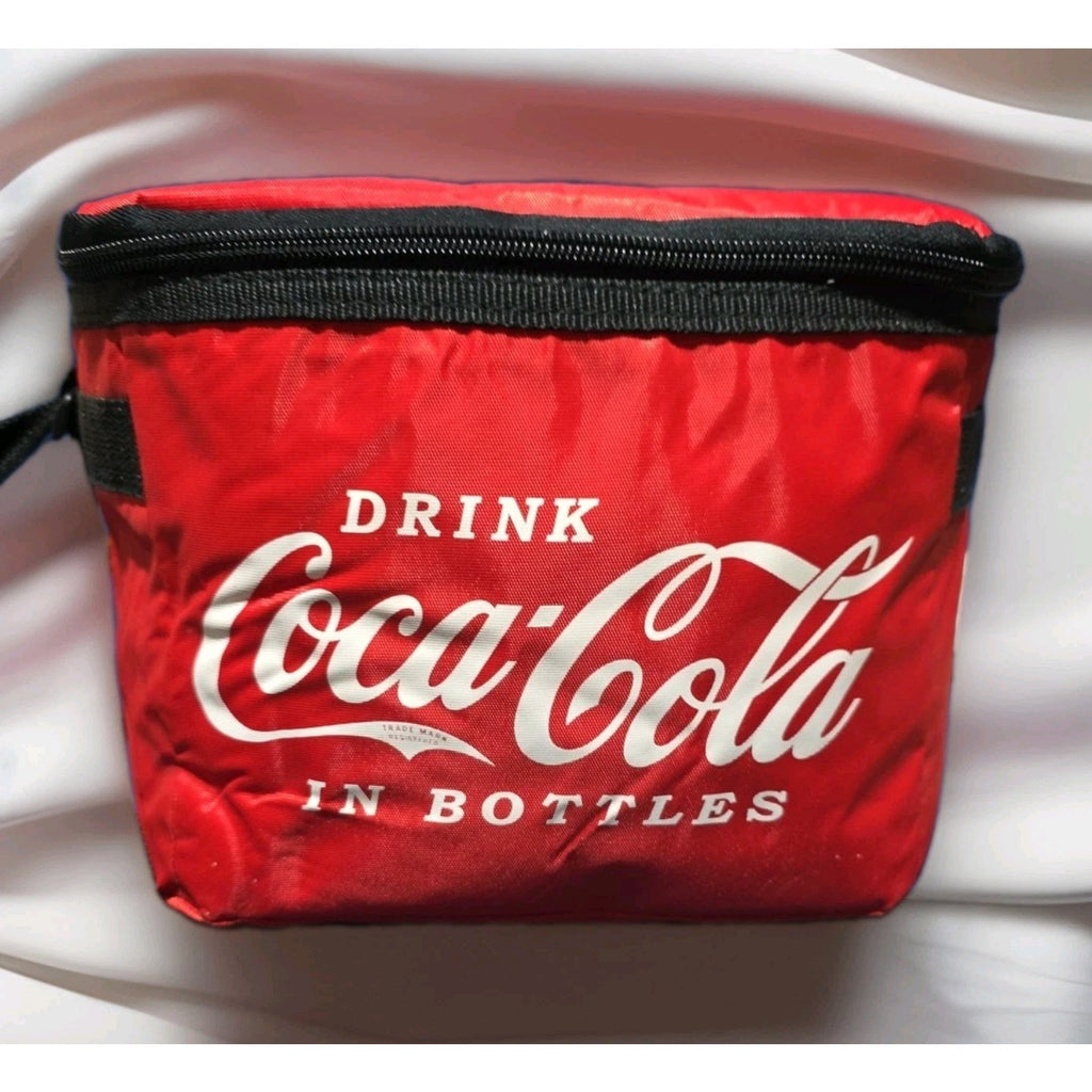 VTG Coca-Cola Soft Sided Lunch Cooler Bag Retro "In Bootles Design