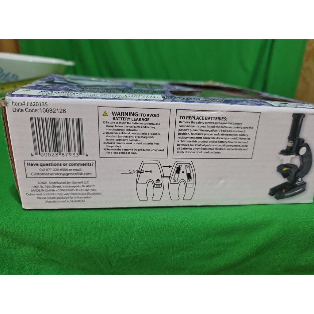 Microscope Science Kit for Kids w/ 100x, 200x, 450x NEW Sealed