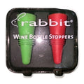 Rabbit Wine Bottle Stoppers Red /Green Wine Preserver Rubber Stainless Steel
