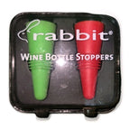 Rabbit Wine Bottle Stoppers Red /Green Wine Preserver Rubber Stainless Steel