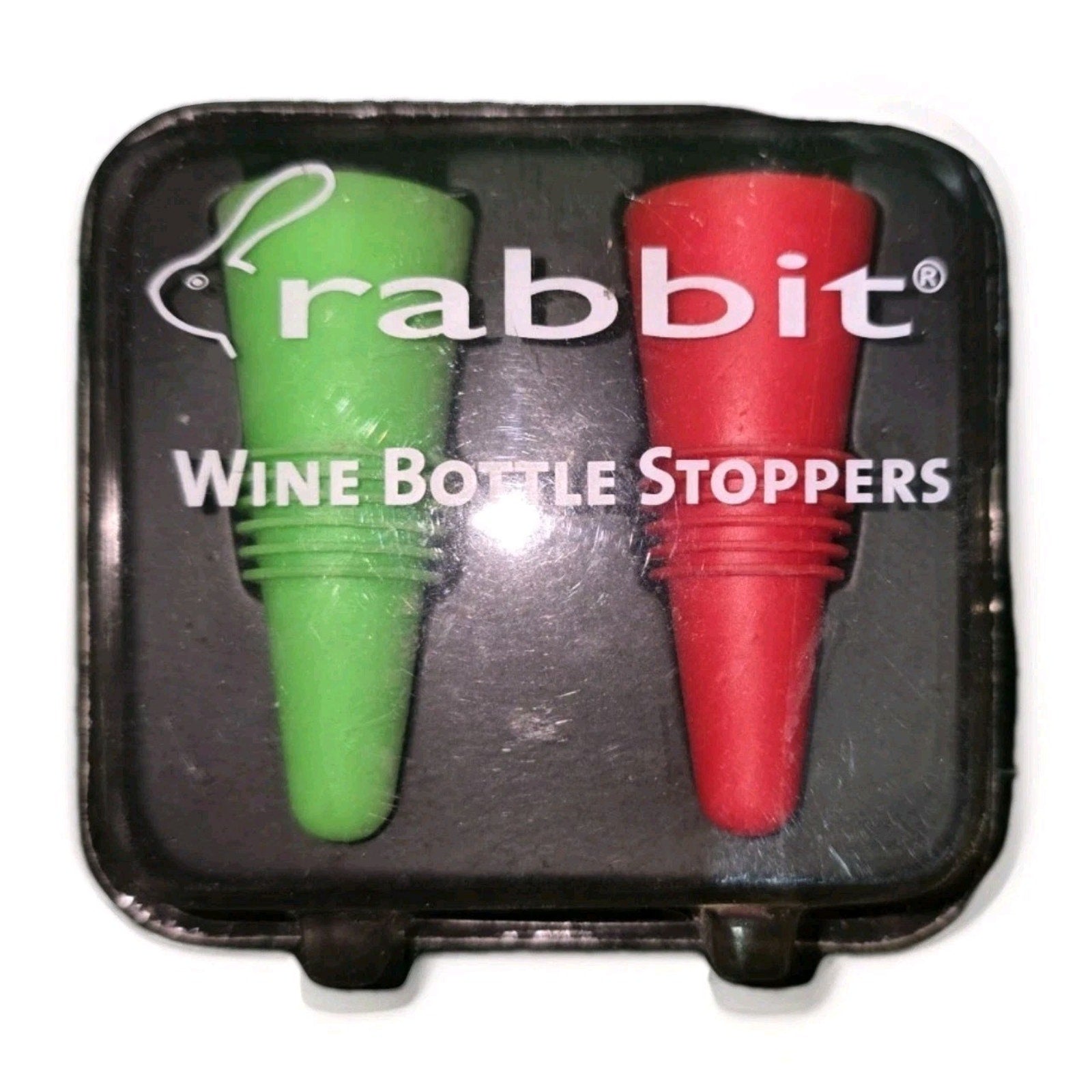 Rabbit Wine Bottle Stoppers Red /Green Wine Preserver Rubber Stainless Steel