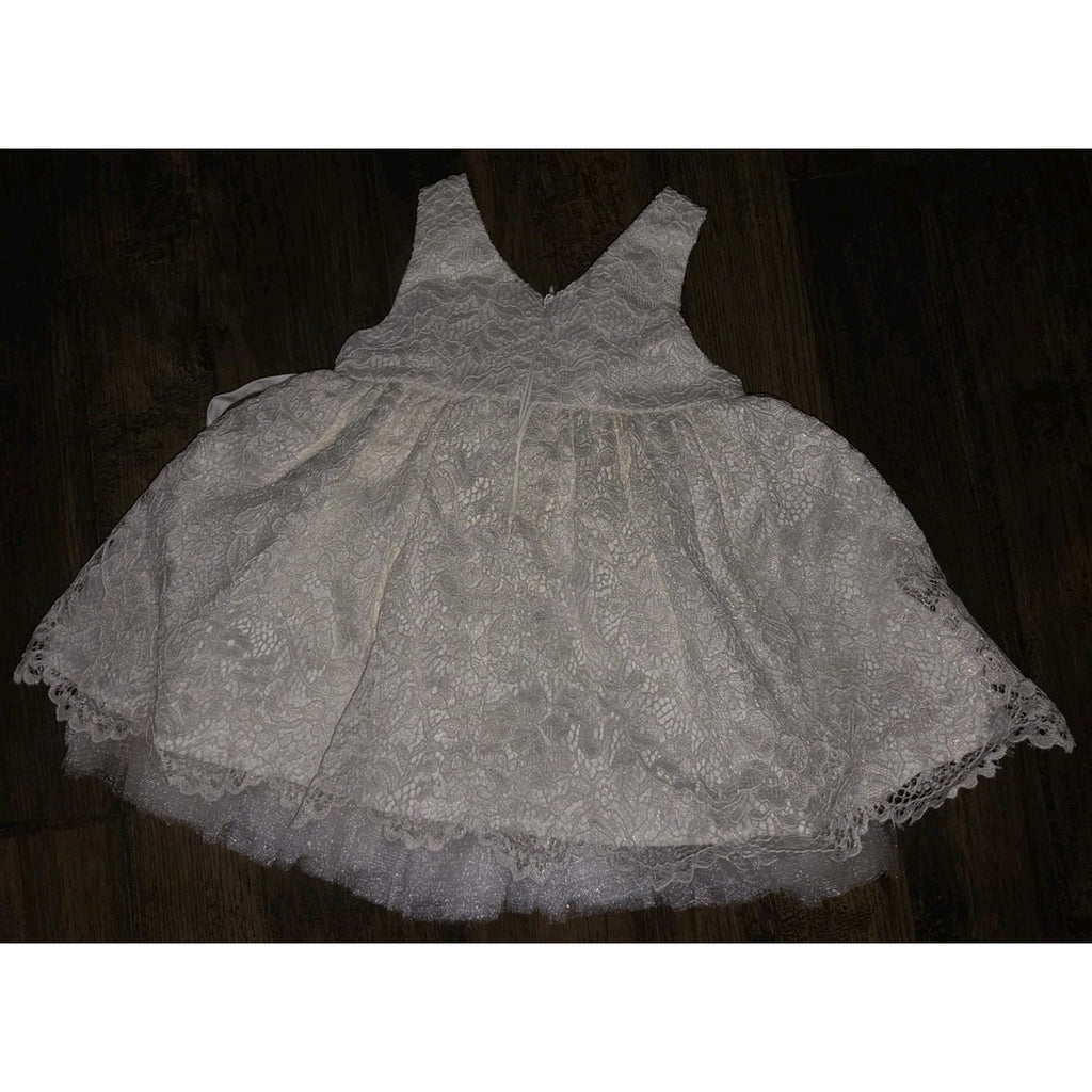 American Princess Dress Sz 4 Exc cond Ivory Gold, Pearl, Silver Rhinestones