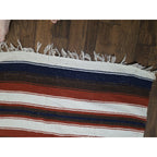 VTG Mexican Serape Saltillo Woven Blanket 80x48 Thunderbird with Snake Free Ship