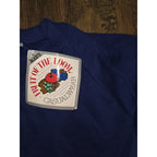 VTG 90s Fruit of the Loom Sweatshirt XL Navy Blue Made in USA Deadstock NOS New